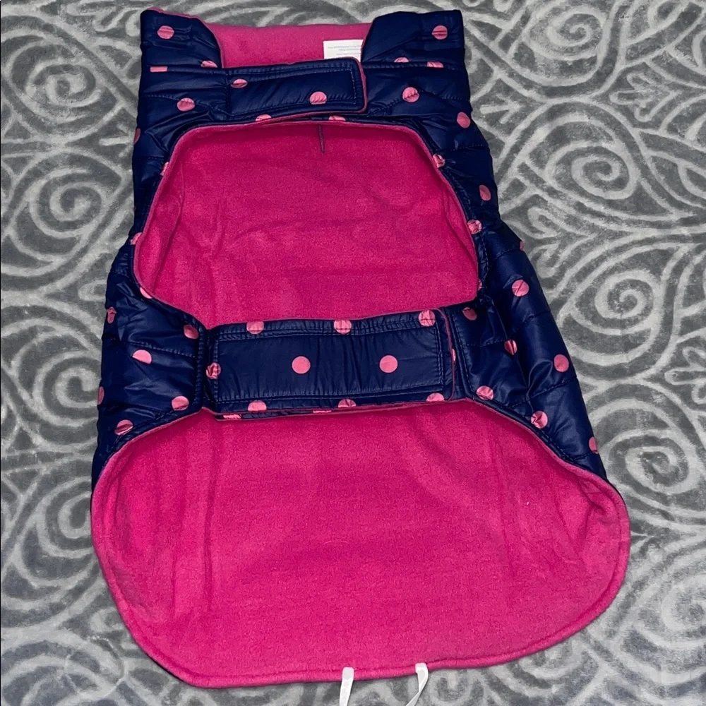 Dog Puffer Jacket with Polka Dots by Top Paw size XL NWT